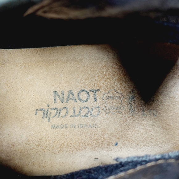 Naot Black Leather Buckle Strap Ankle Boots Comfort Wedge Sole 927 - Picture 9 of 12